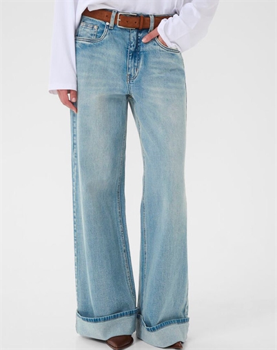 Gestuz - GZSara HW Wide Jeans - Washed Blue